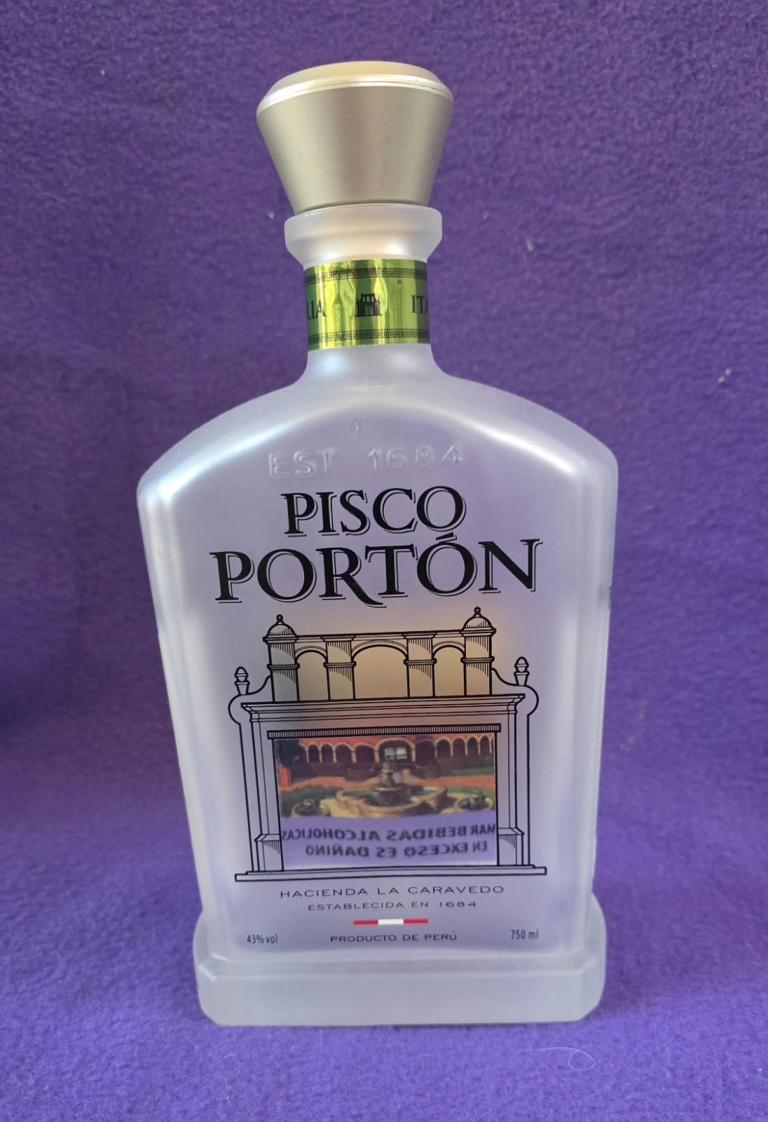 PISCO PORTON -  Empty Bottle - PERU - ACHORADO BRANDY