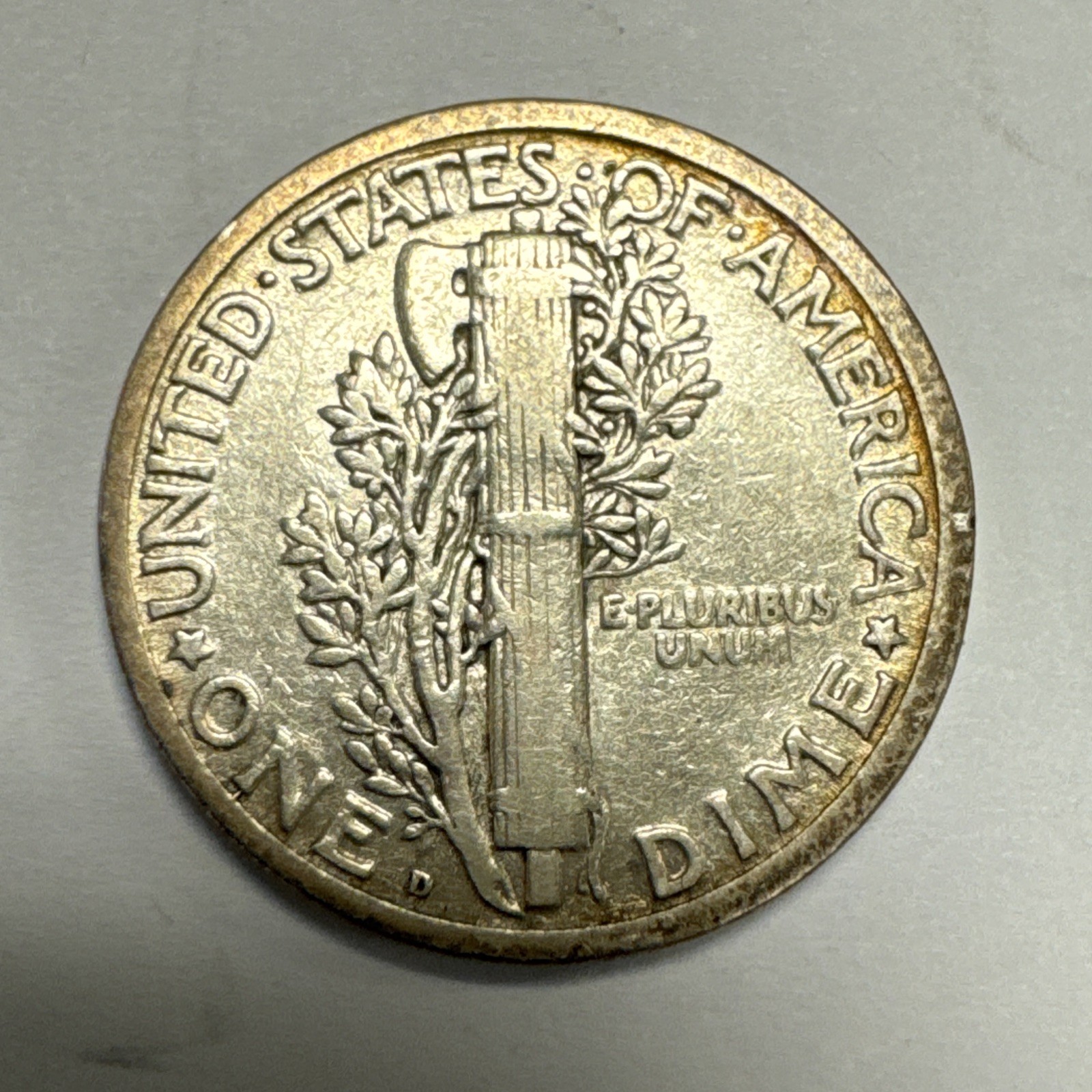 1920-D Mercury Silver Dime XF