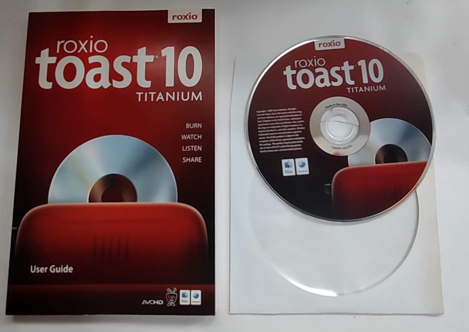 Roxio Toast 10 Titanium Software Burn Copy Listen Watch for Mac