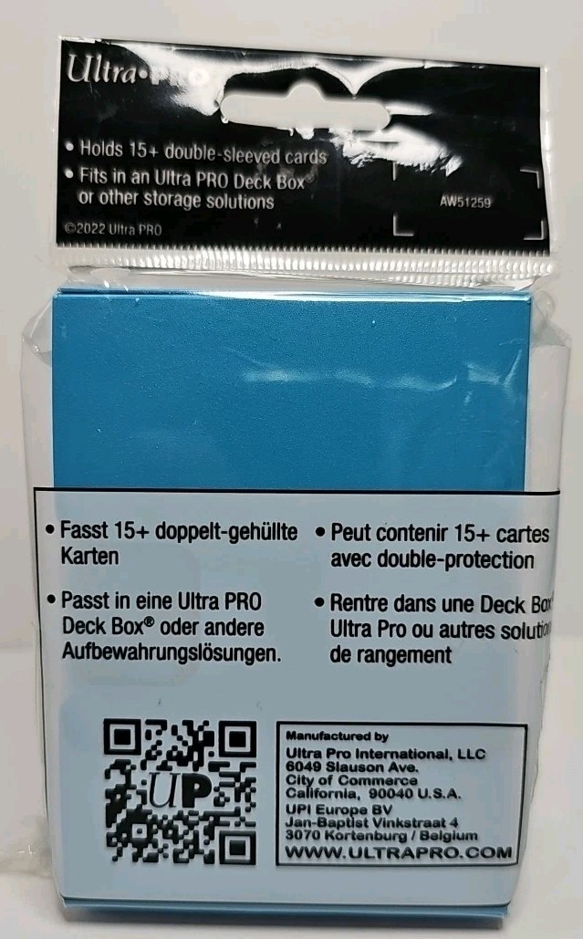 Ultra Pro Light Blue Aqua 15+ Deck Box 3-Pack Cube Draft Storage Newe
