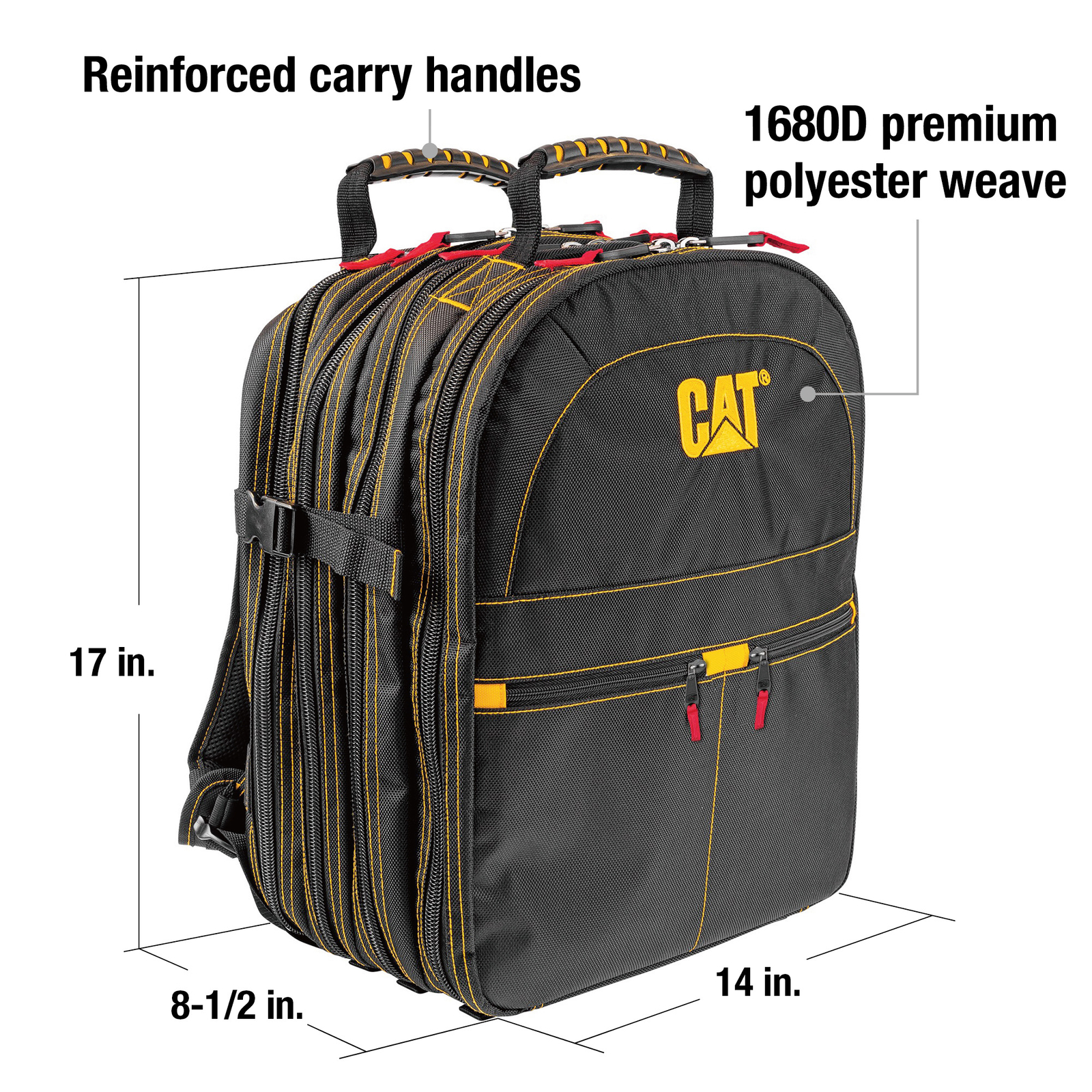 Cat 17 Inch Pro Tool Back Pack - 240052