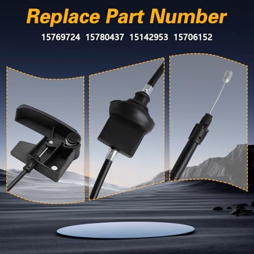 Hood Latch Release Cable with Handle Compatible with Cadillac Escalade