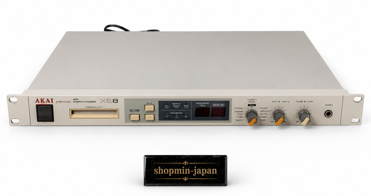 AKAI XE8 MIDI Drum Expander Rack Sound Module Tested Working from Japan