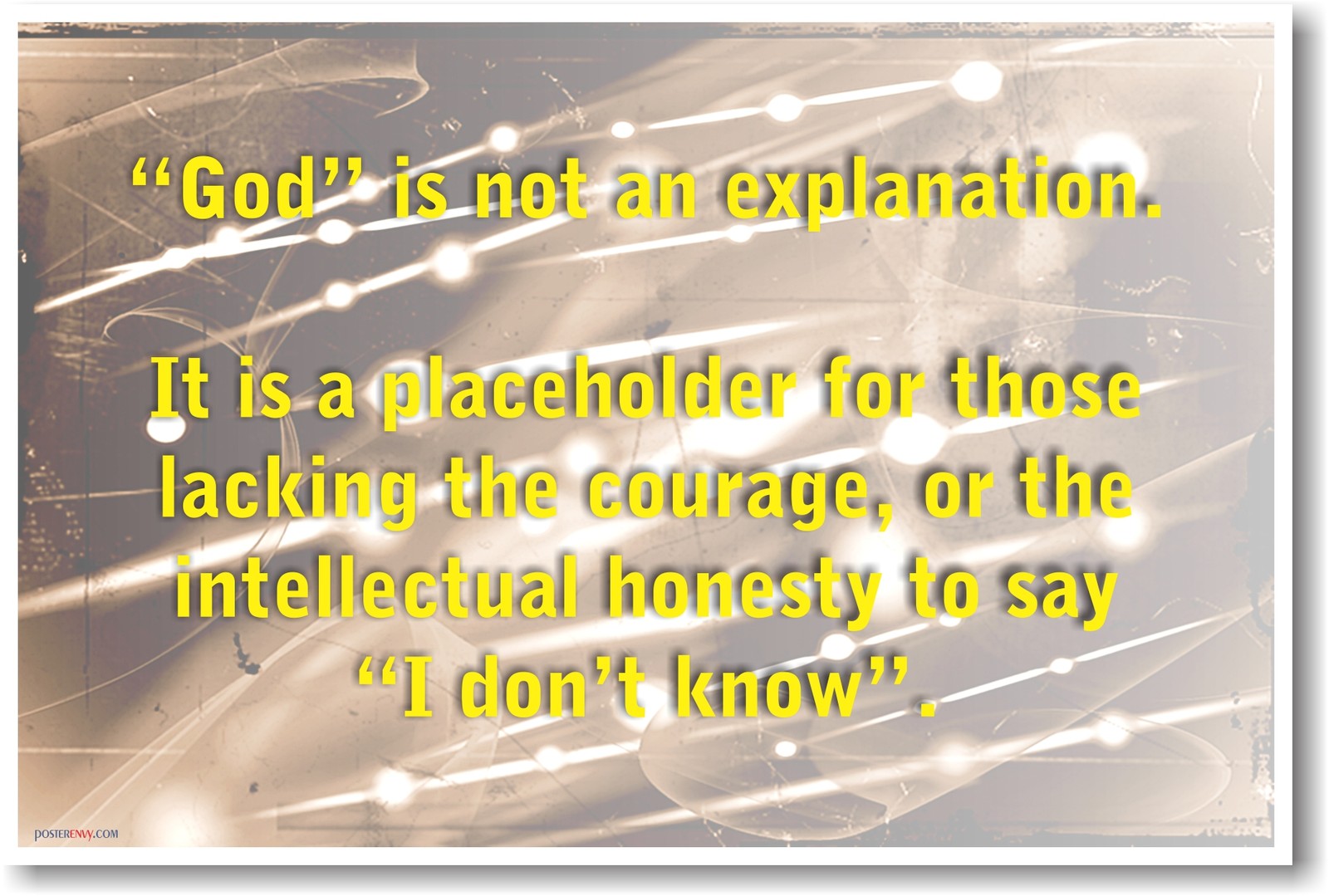 God is Not an Explanation 2 - New Religion Poster