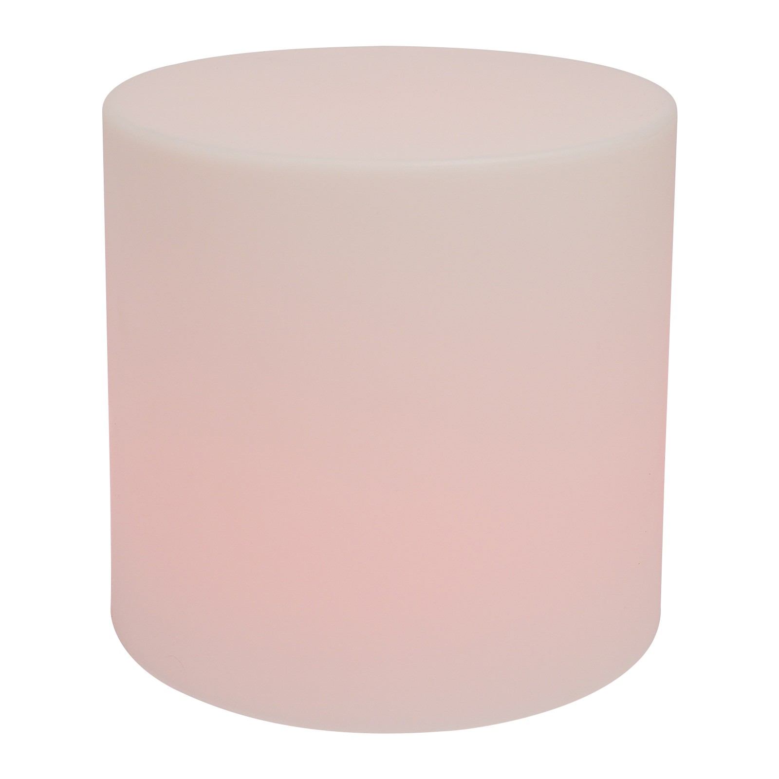 16-Inch LED Cylinder Stool, Rechargeable Glowing Chair W/Remote, Dimmable Stool