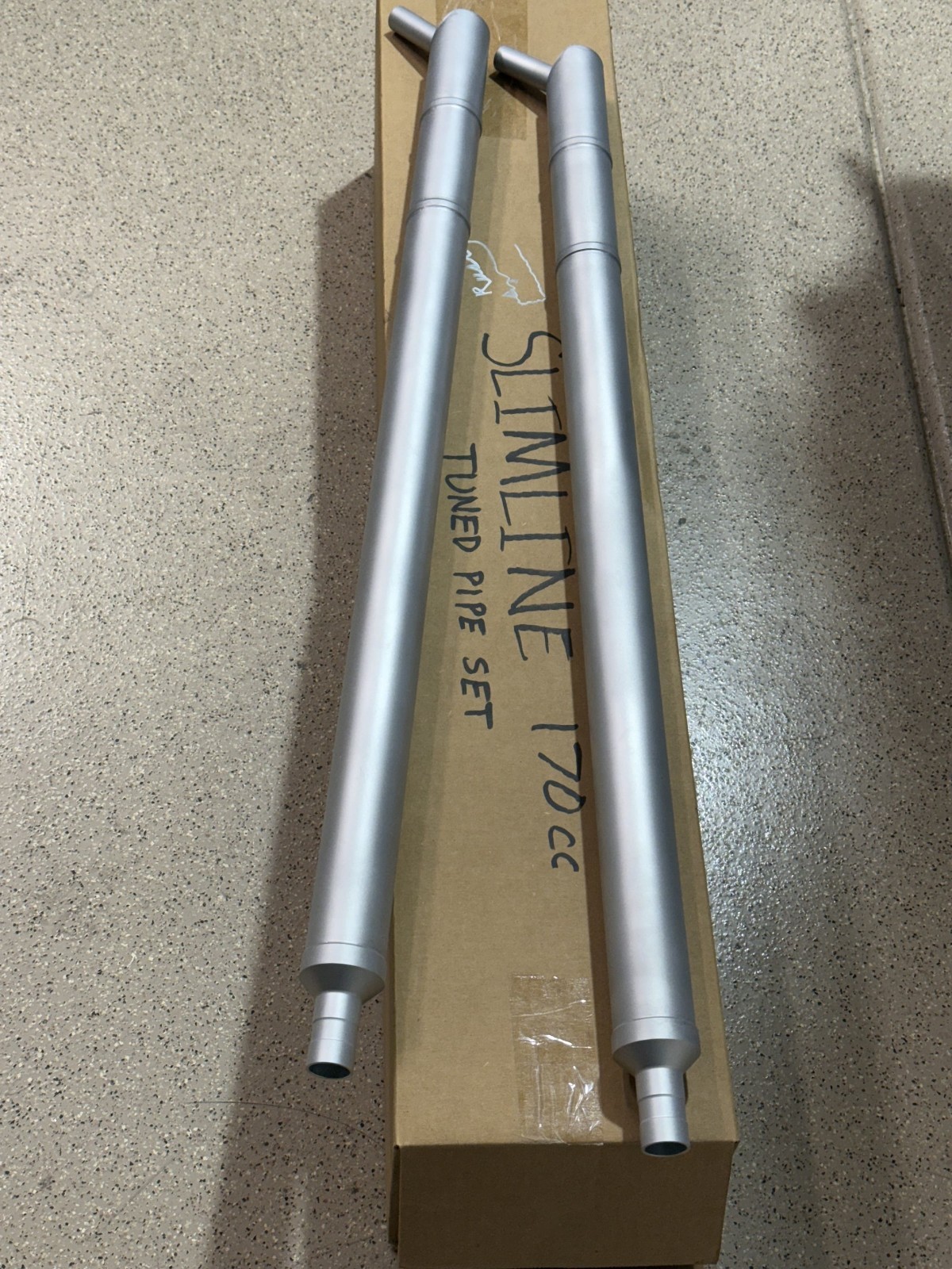 Slimline Long pipe cans DA DLE 170 Tuned Pipes NEW canisters RC