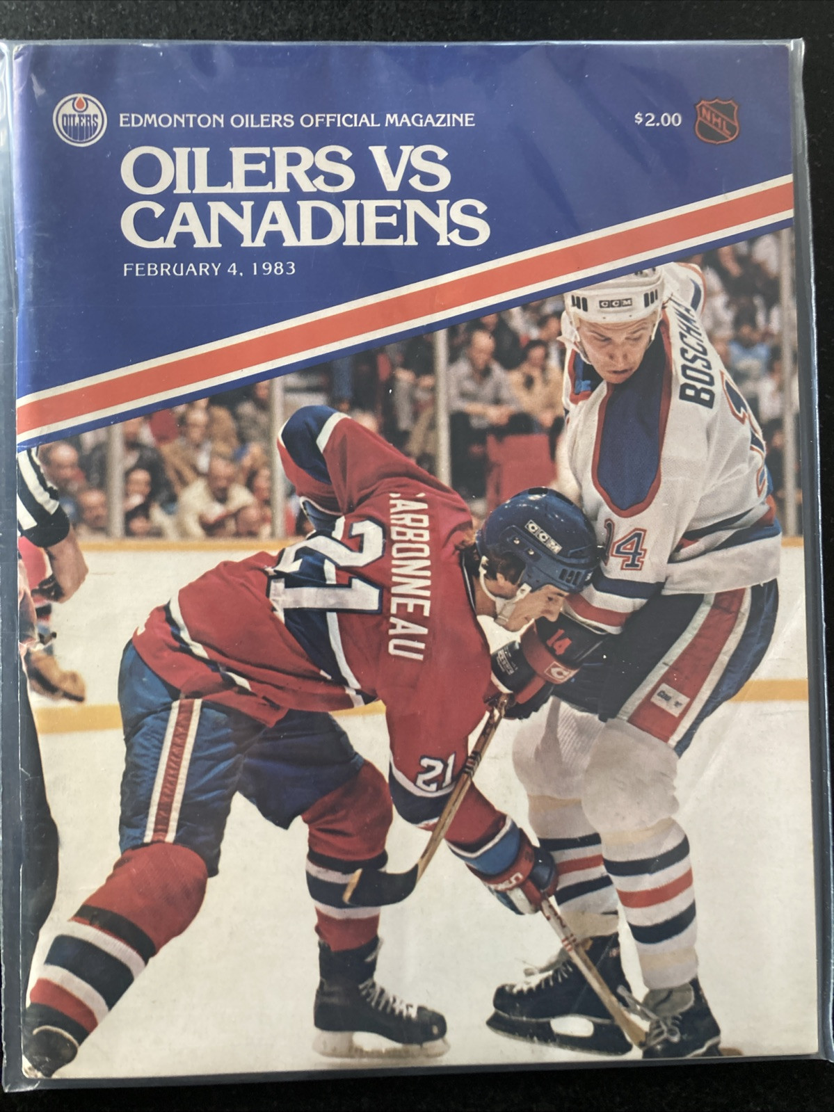 1983 Edmonton Oilers Game Program Vs Montreal Canadiens 2/4/83