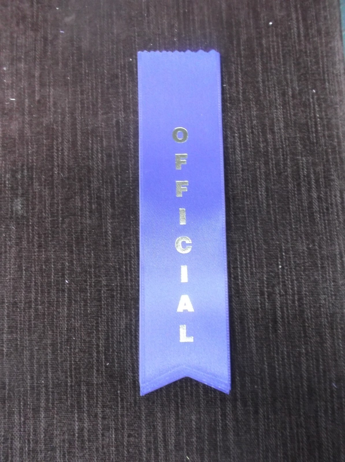 OFFICIAL blue ribbon with gold foil letters lot of 25