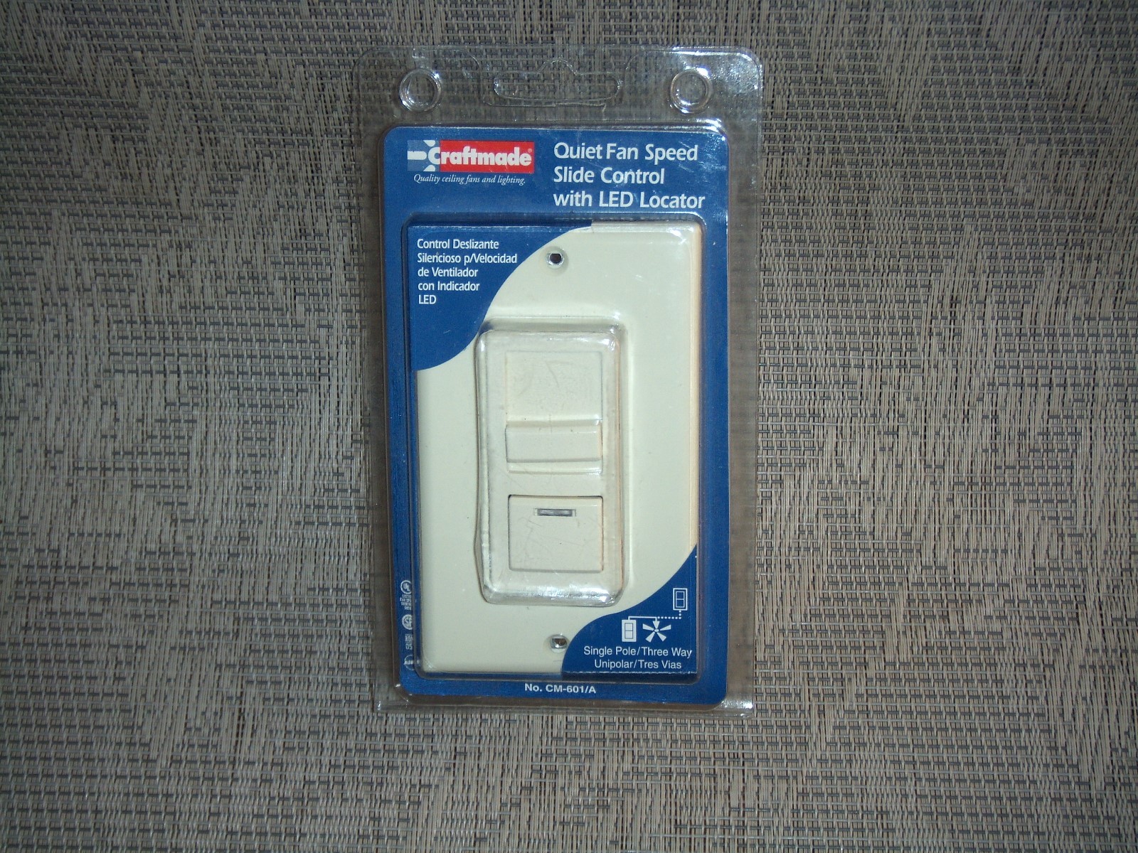 Craftmade CM-601/A  Almond Quiet Fan Speed Slide Control