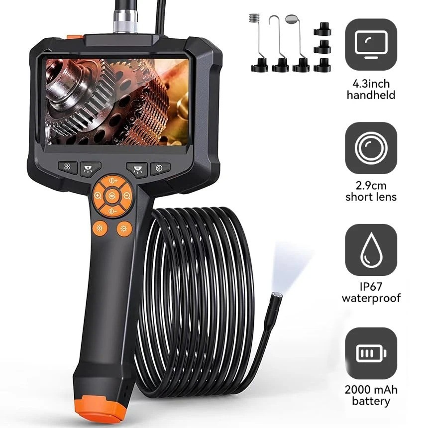 Industrial Endoscope Camera 4.3 "Single Dual Lens HD 1080P Car Inspection New