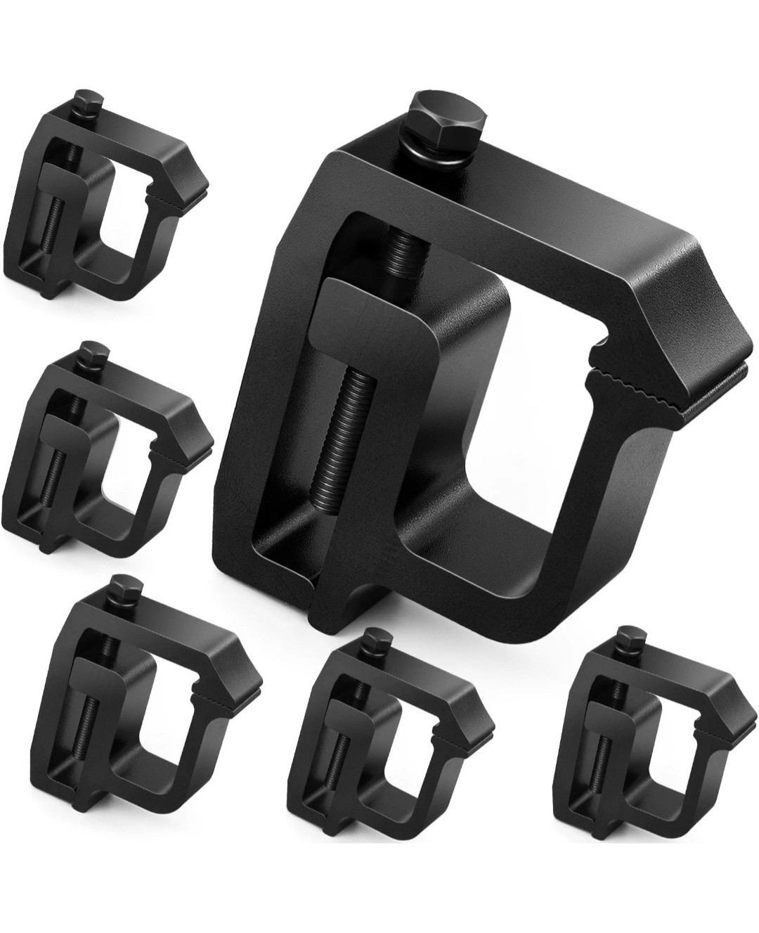 Moveland Upgraded 6 PCS Truck Cap Clamps - Heavy Duty Truck Mounting Cap Clamps