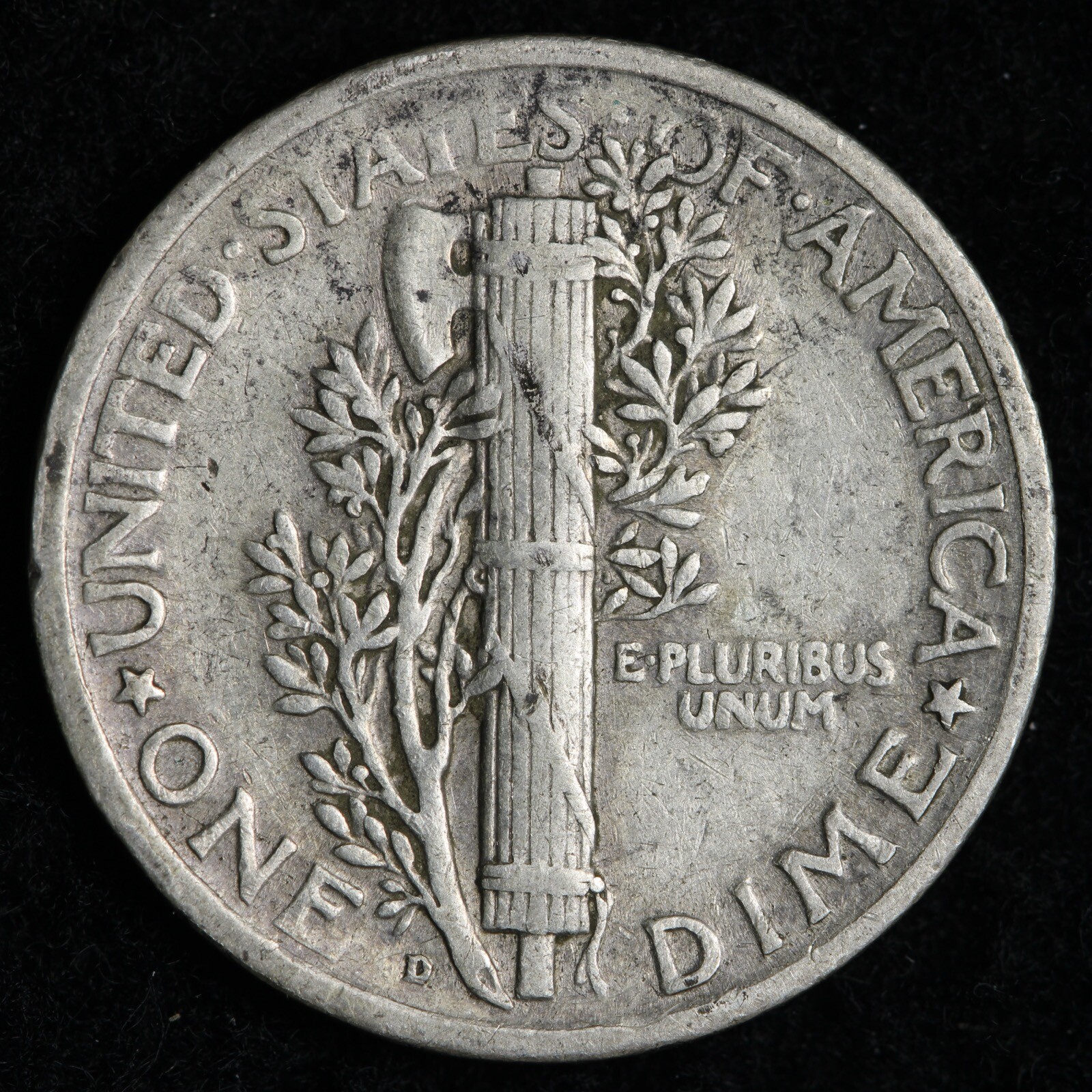 1926-D Mercury Silver Dime XF E233 ZYP