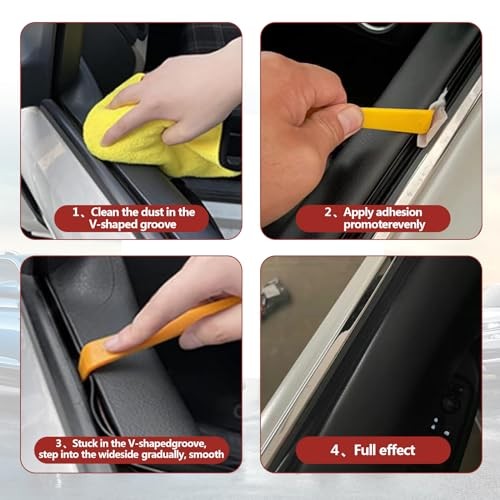 Universal Car Window Rubber Seal Strip, V-Shaped Car Windshield Edge Moulding