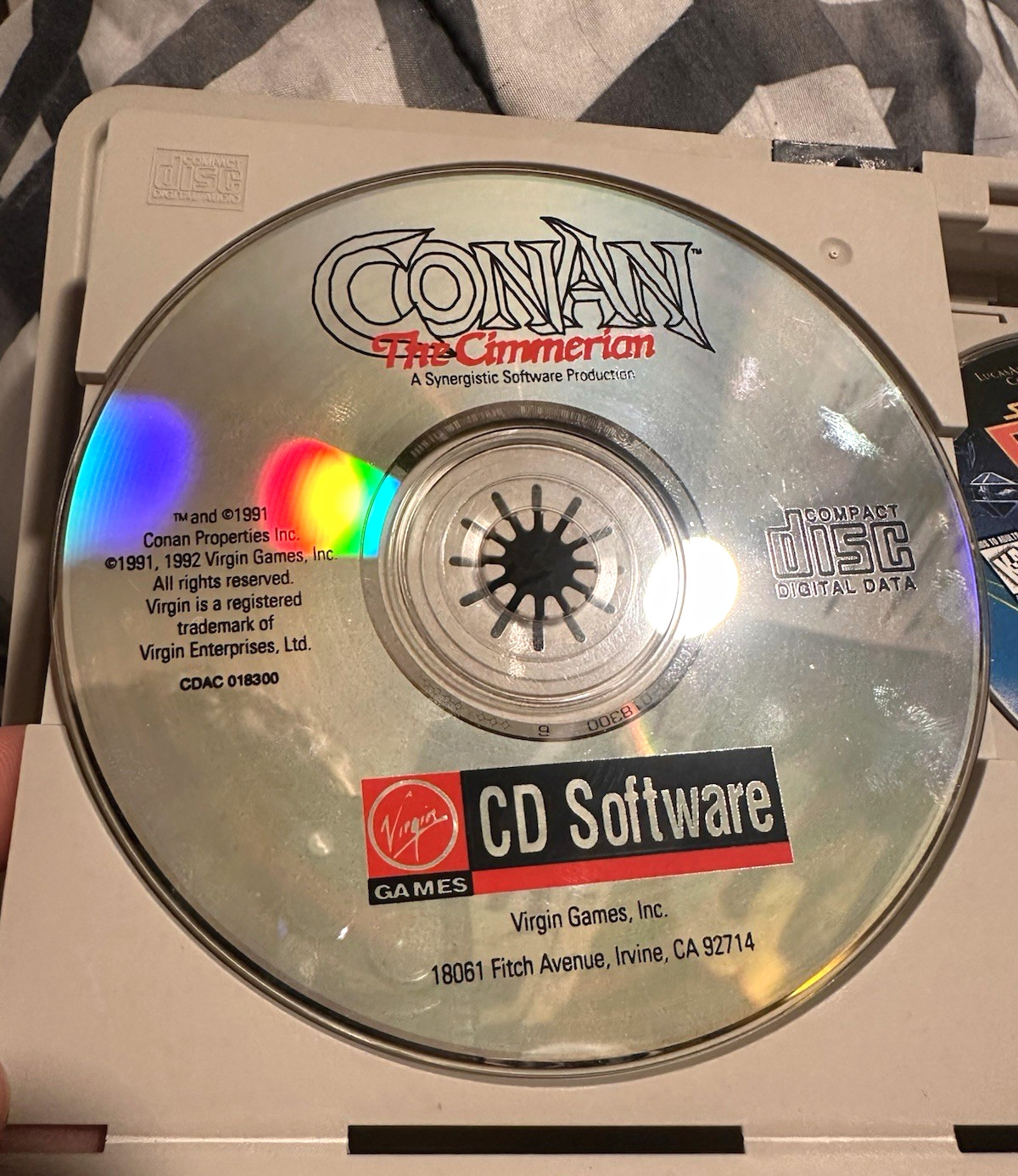 Virgin Games Conan: The Cimmerian RPG CD-ROM Disc MPN CDAC 018300 UNTESTED