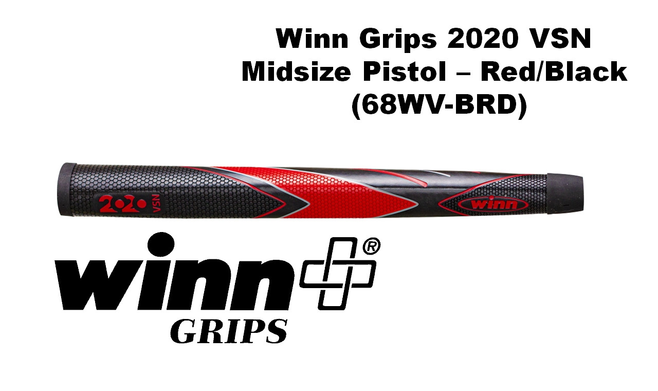 Winn 2020 VSN Midsize Pistol Putter Grip - Red (68WV-BRD)