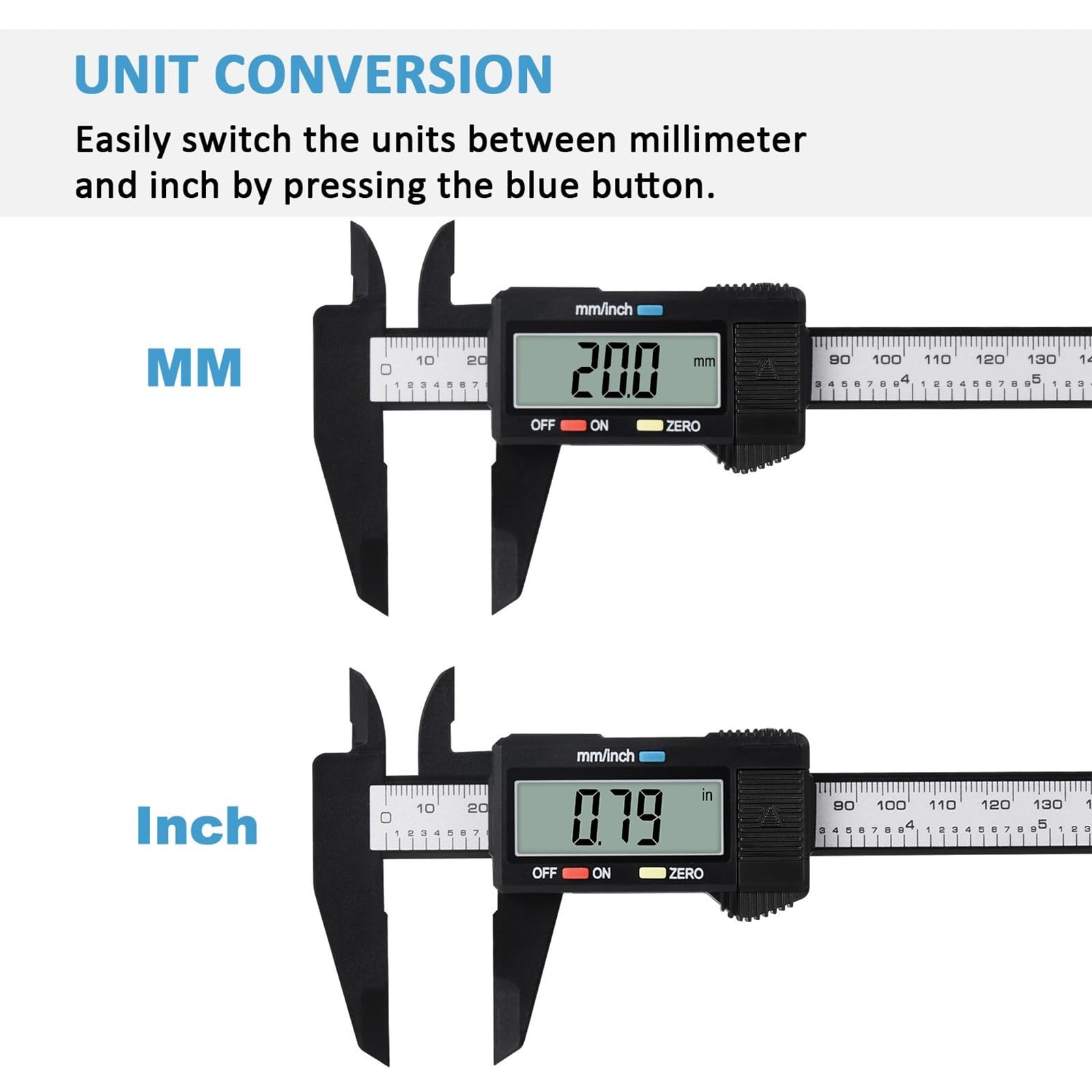 0-6 Inch Digital Caliper Measuring Tool Electronic Micrometer Caliper