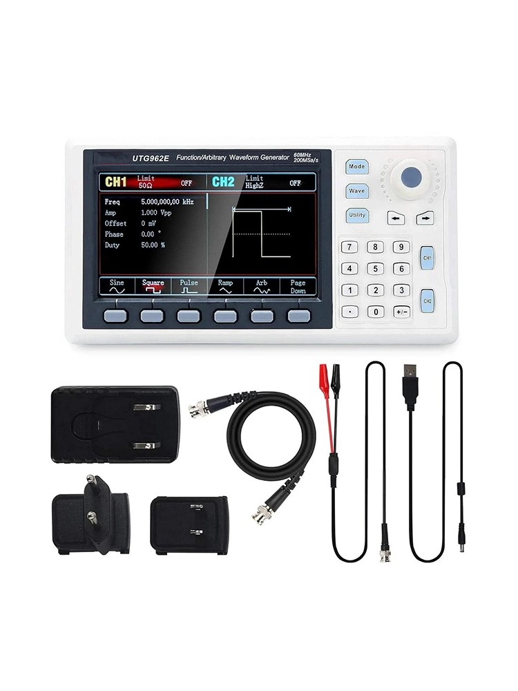 UTG962E Arbitrary Waveform Generator Function Generator Kit 60Mhz 200MSa/s B9