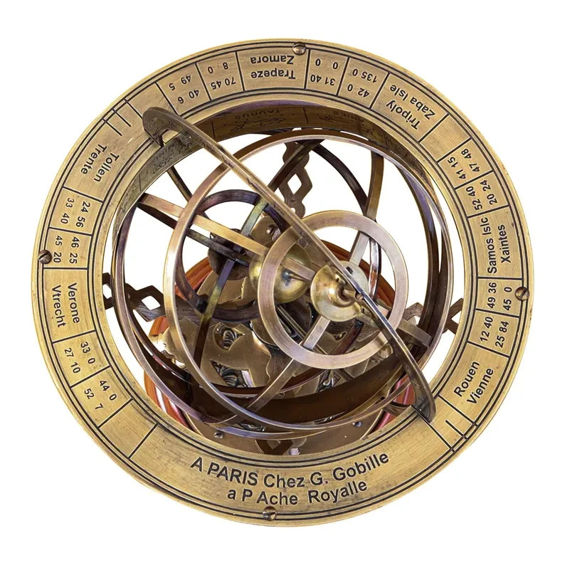 Armillary Sphere Globe with Compass Personalized Brass Astrolabe Nautical Gift