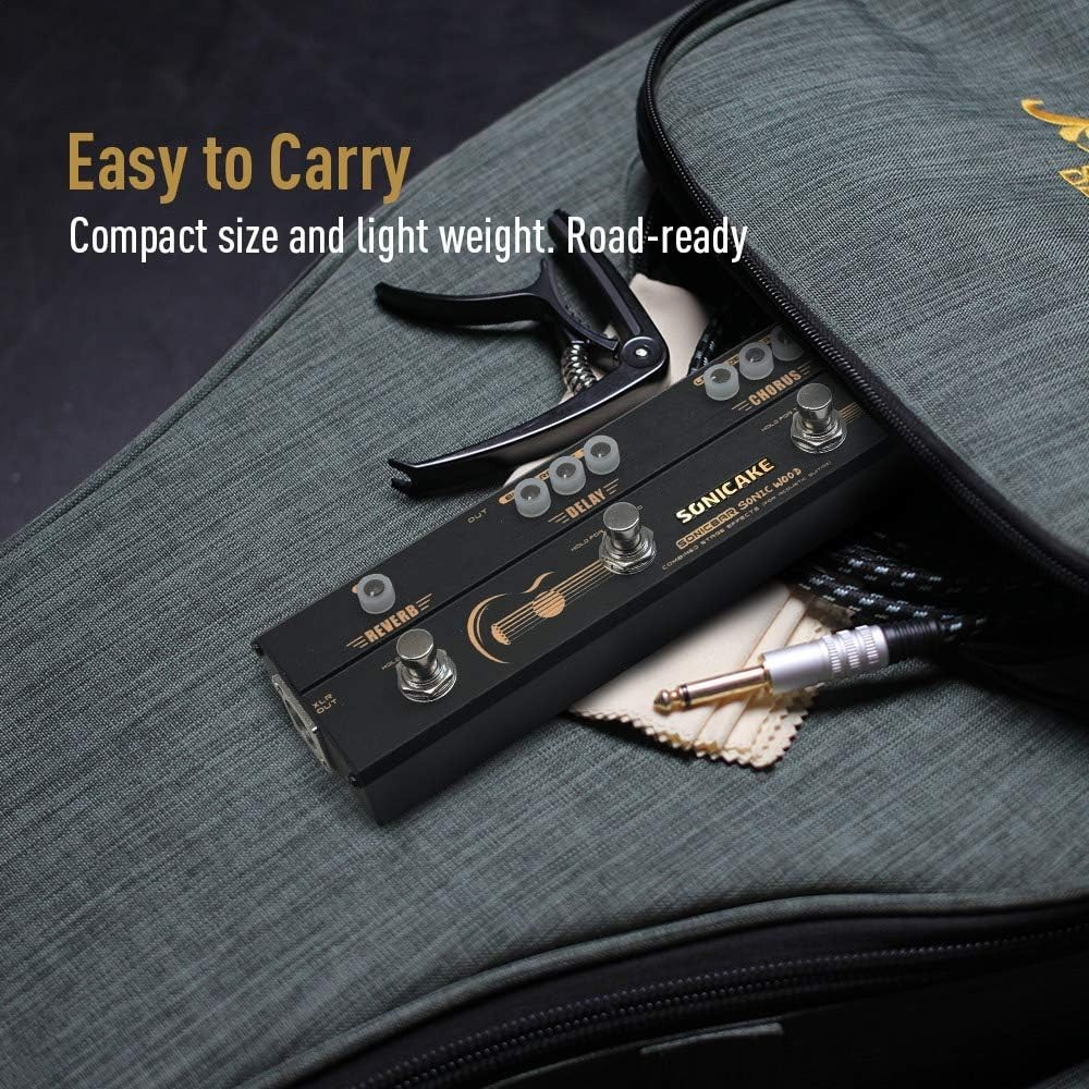 Elite Acoustic Guitar Effects Pedal: Multi-Effects Preamp With Chorus & Delay