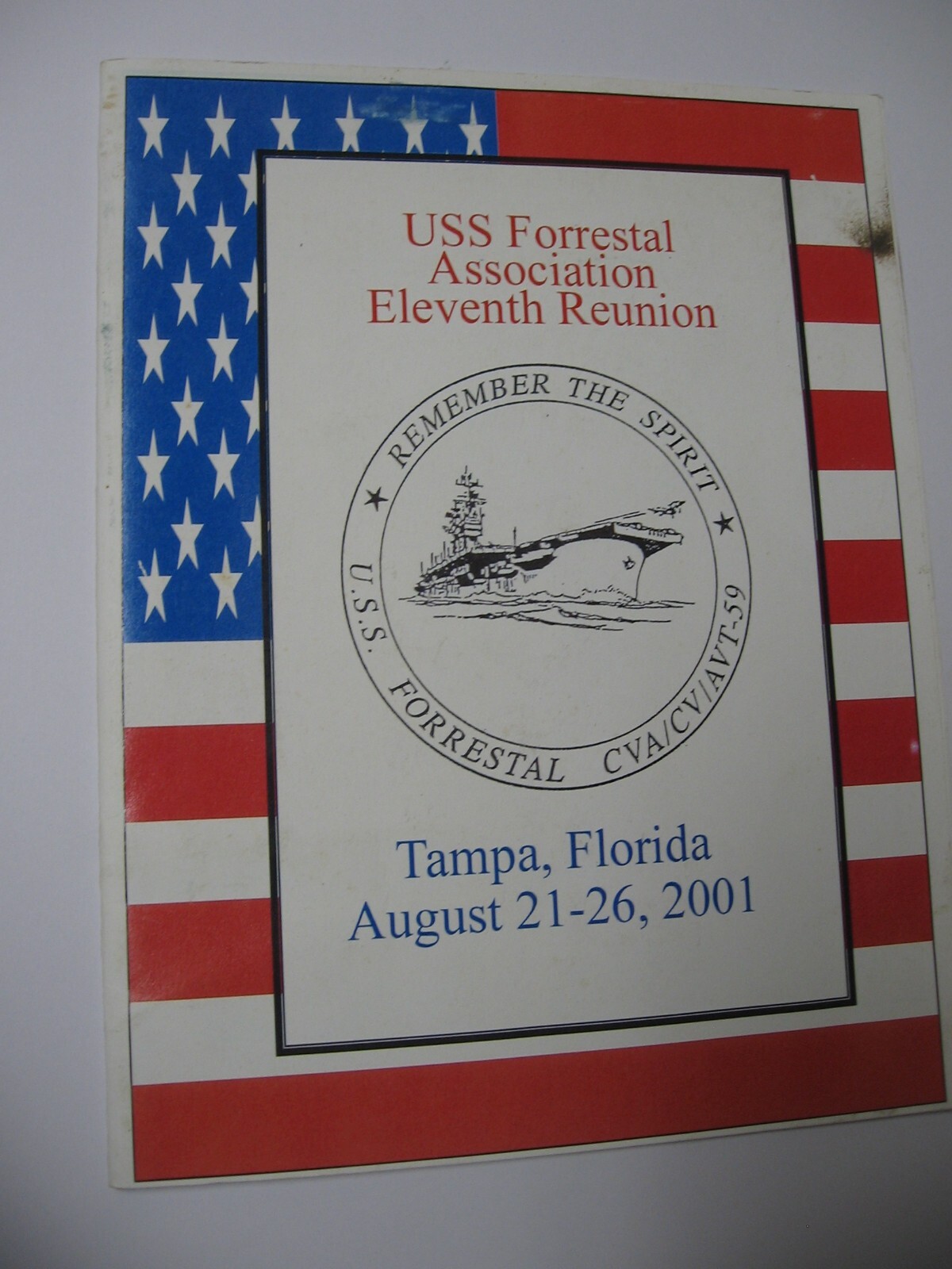USS Forrestal 11th Reunion Assn. Book Tampa FL. 2001 Illustrated Limited Ed.