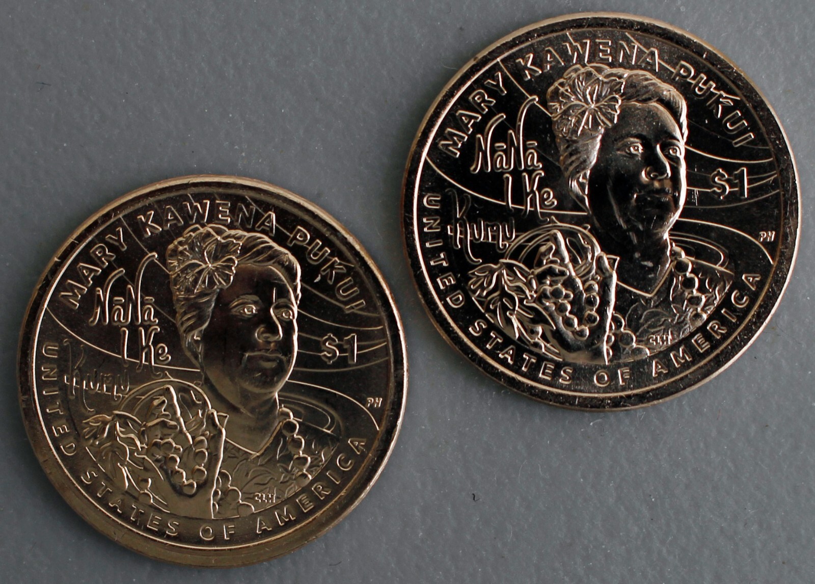 Sacagawea 2025 P D Native American Dollar Mary Kawena Pukui 2 Golden Coins $1