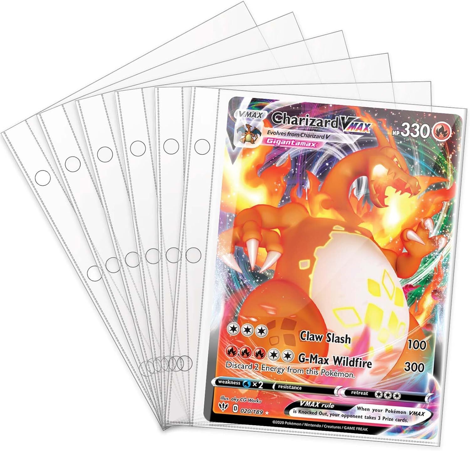 Jumbo Card Sleeves Big Protector for 3 Ring Binder XL 5.9x8.1"