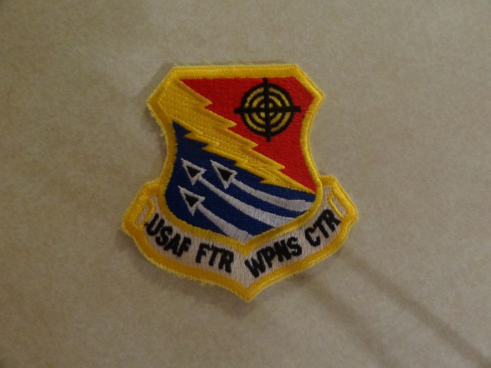 US MILITARY PATCH AIR FORCE POCKET USAF FTR WPNS CTR