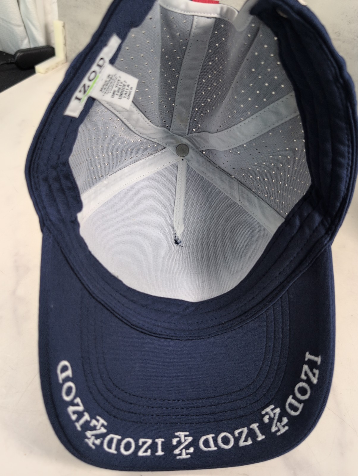 IZOD USA Flag Golf/Baseball Strapback Hat Cap Navy Blue
