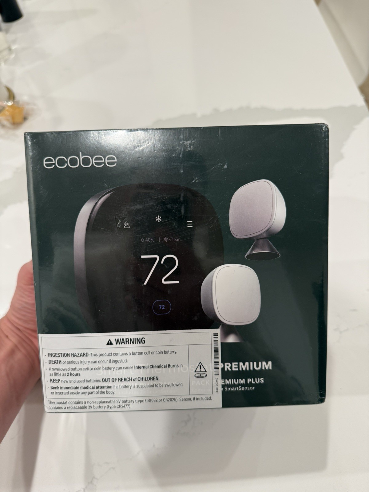 Sealed: ecobee Smart Thermostat Premium Plus Pack ( Includes 2 SmartSensors )