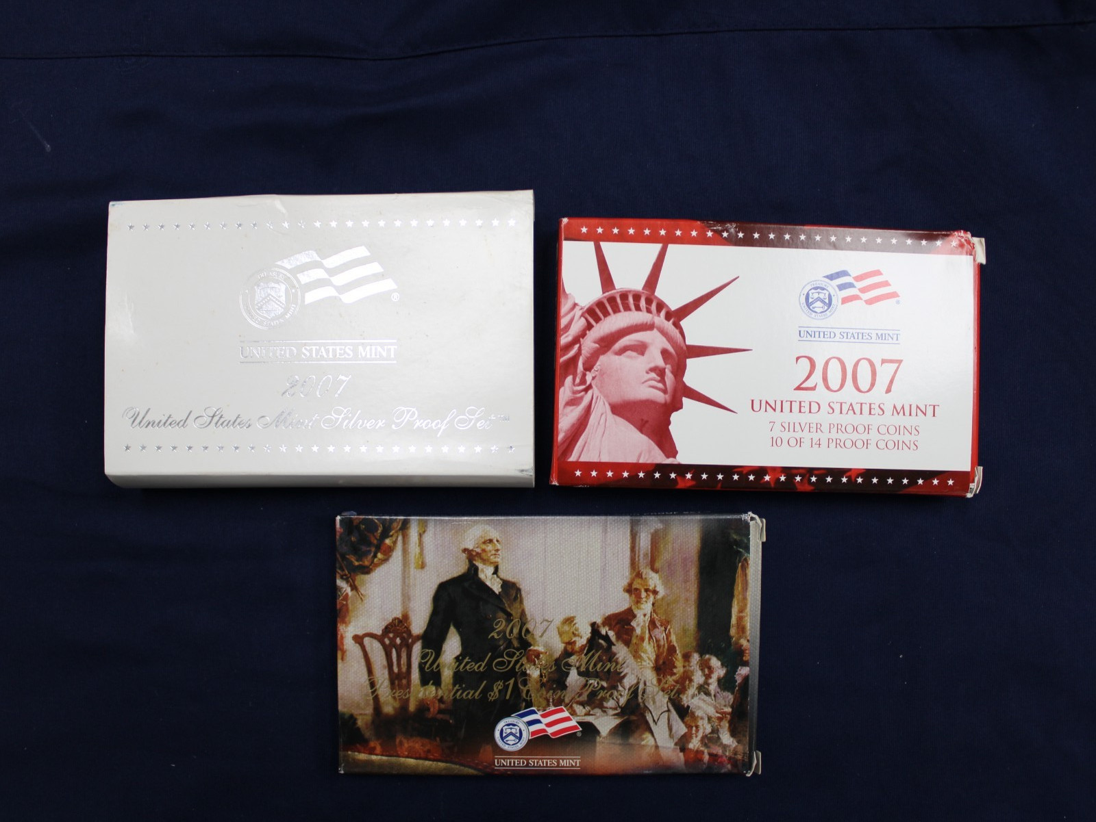 2007 United States Mint Silver Proof Set S Mint $1 w/ Box & COA