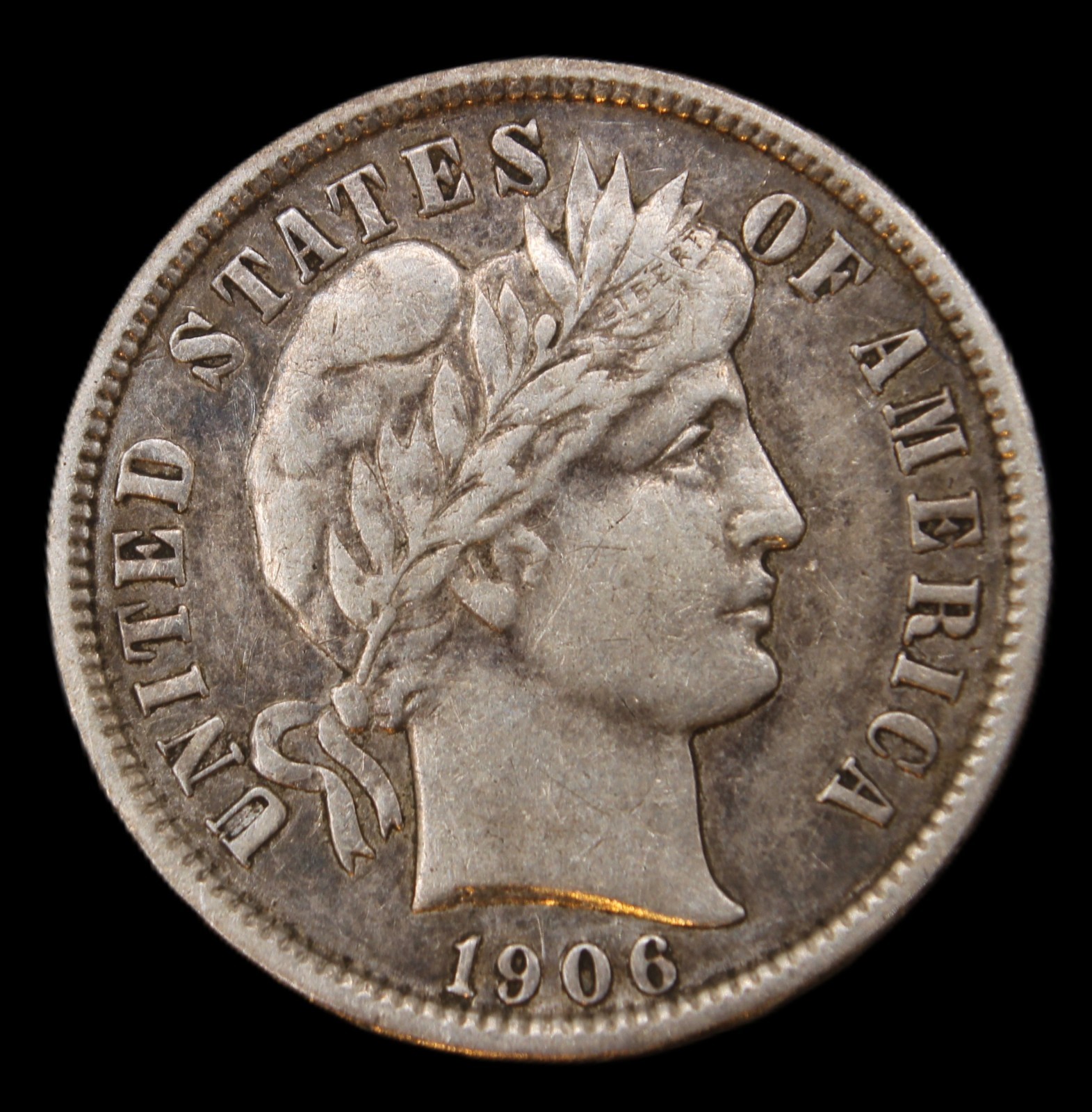 1906 O BARBER DIME- Choice EF- SMH657