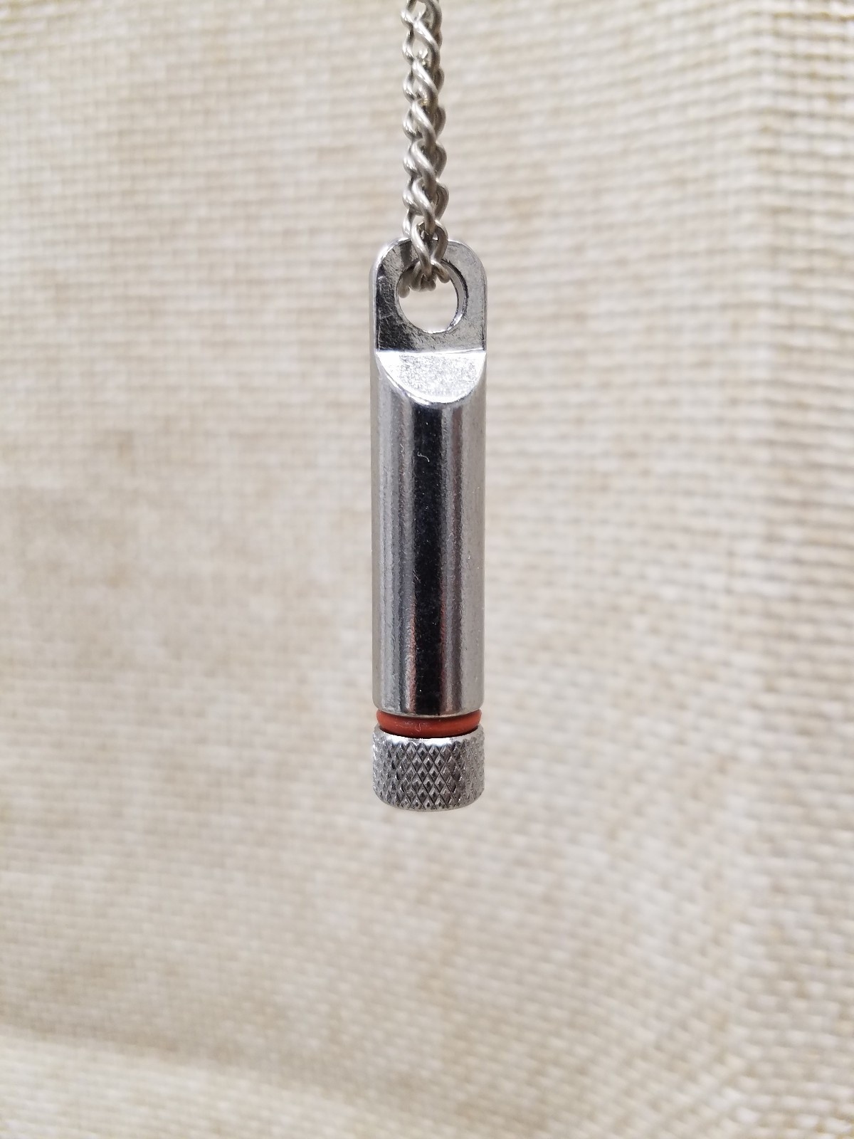 Vintage NOS Nitro Pill Fob Keychain Holder Made in Taiwan R.O.C. Stainless