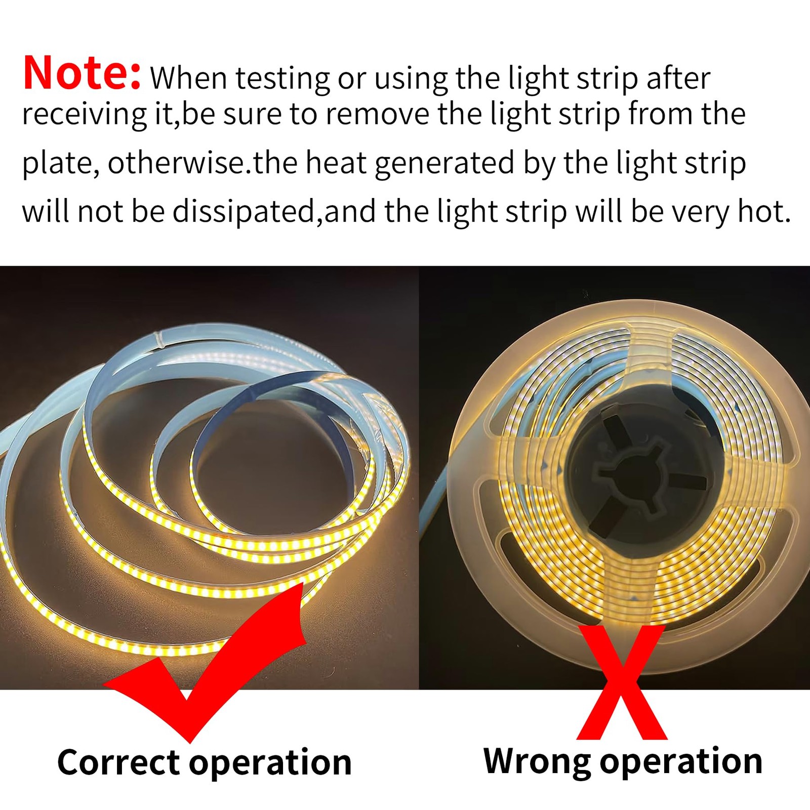 2PACK 5V USB COB LED Strip Lights with Dimmable Switch,9.84FT/3M,Cool White 6...
