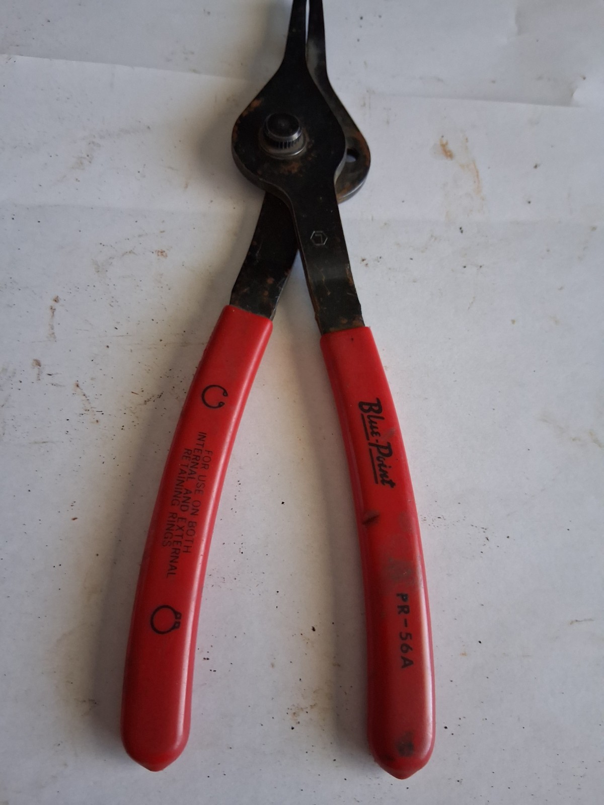 Blue Point PR56A  - 9-1/4" Long Straight Fixed Tip Convertible Snap Ring Pliers