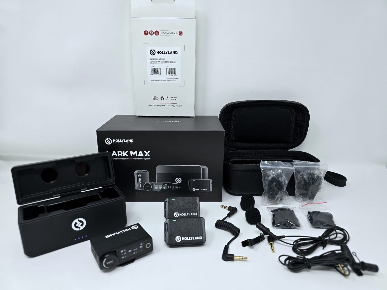 Hollyland Lark Max Wireless TWO Lavalier Microphone System DSLR/iPhone/Android