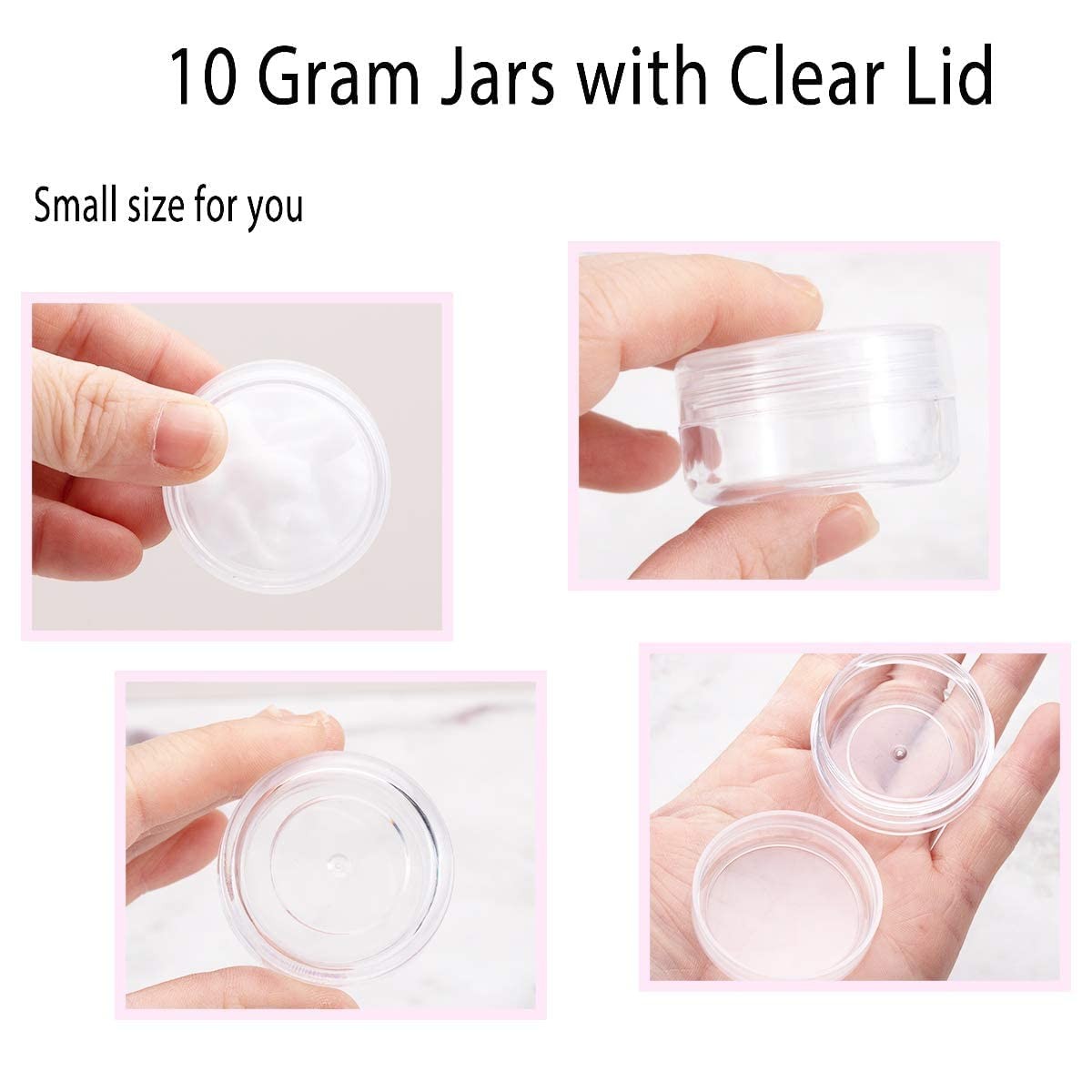 Tiny Cosmetic Containers, 10 Gram 20Pcs Sample Containers with Lids, BPA Clea...