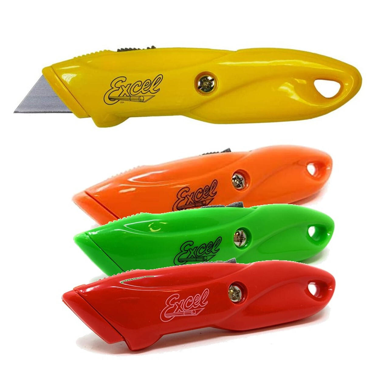 Excel K870 Plastic Utility Knife Assorted Colors  EXL 16870