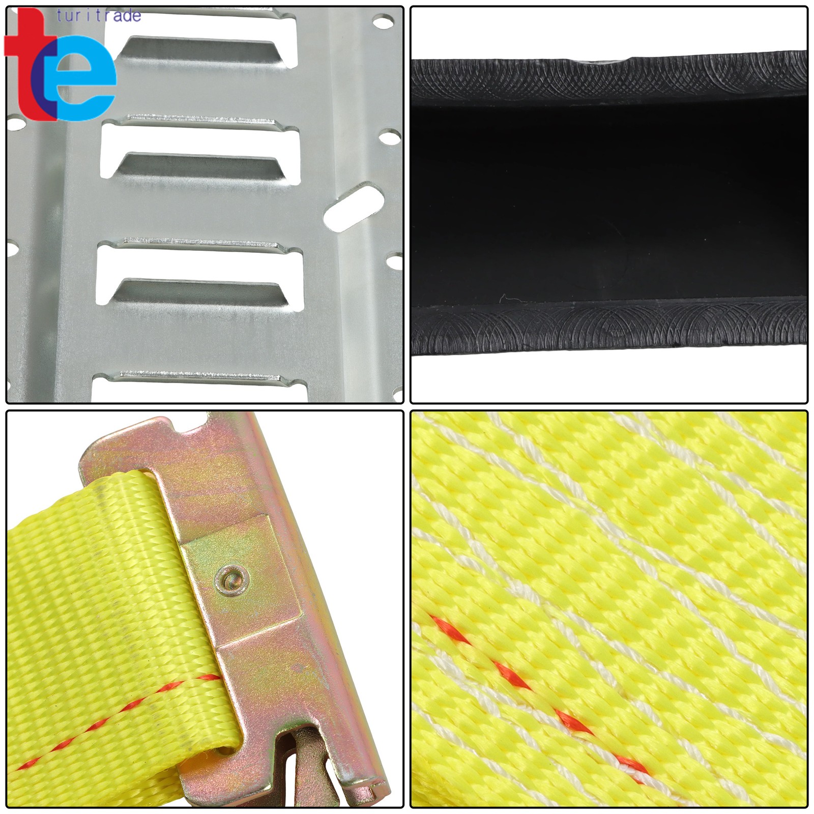 34PCs E Track Tie Down Rail Kit 5' E Track Rails Enclosed Cargo Trailer