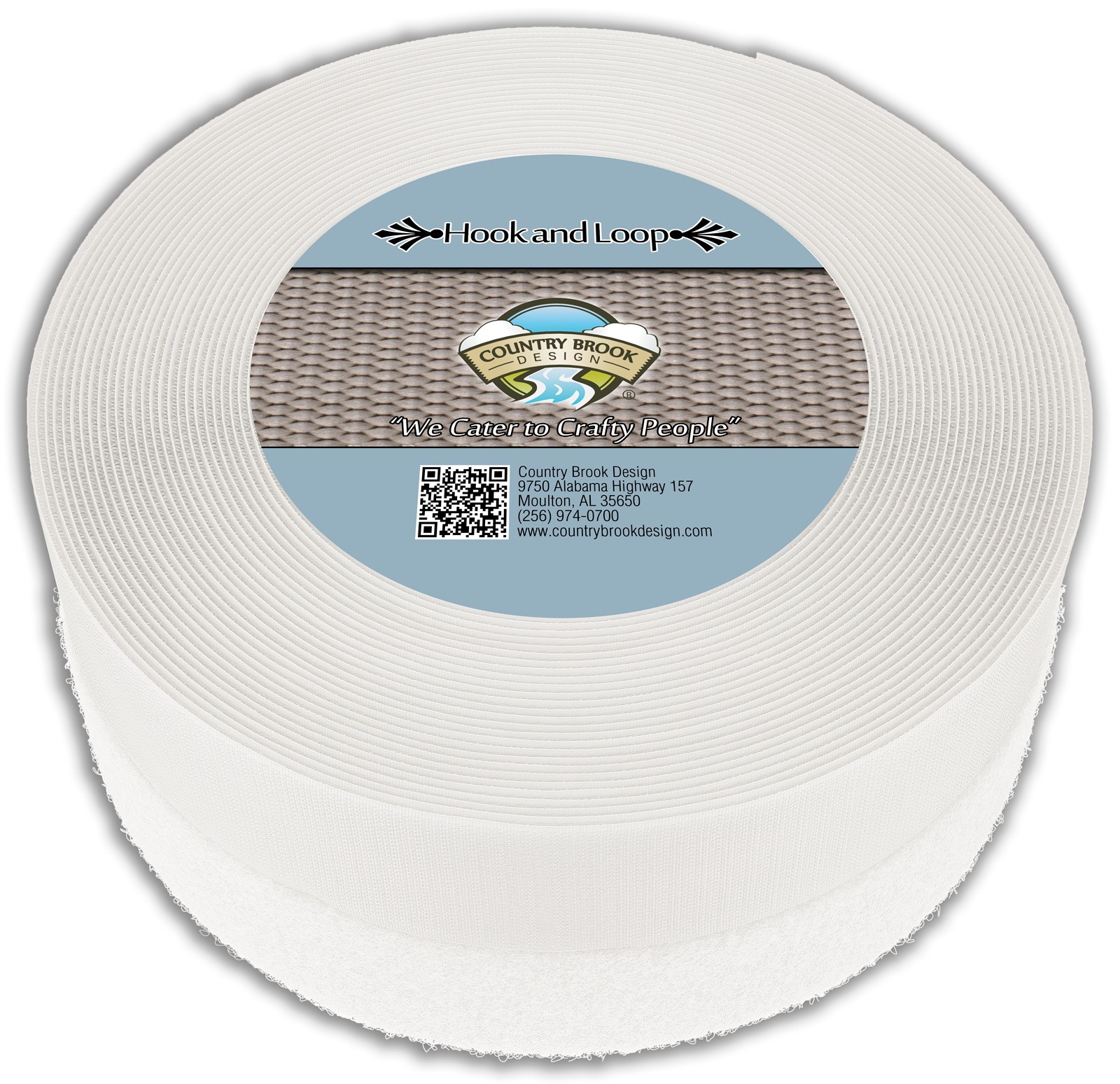 Country Brook Design® White Sew On Hook And Loop (1 1/2 inch, 5 yards)