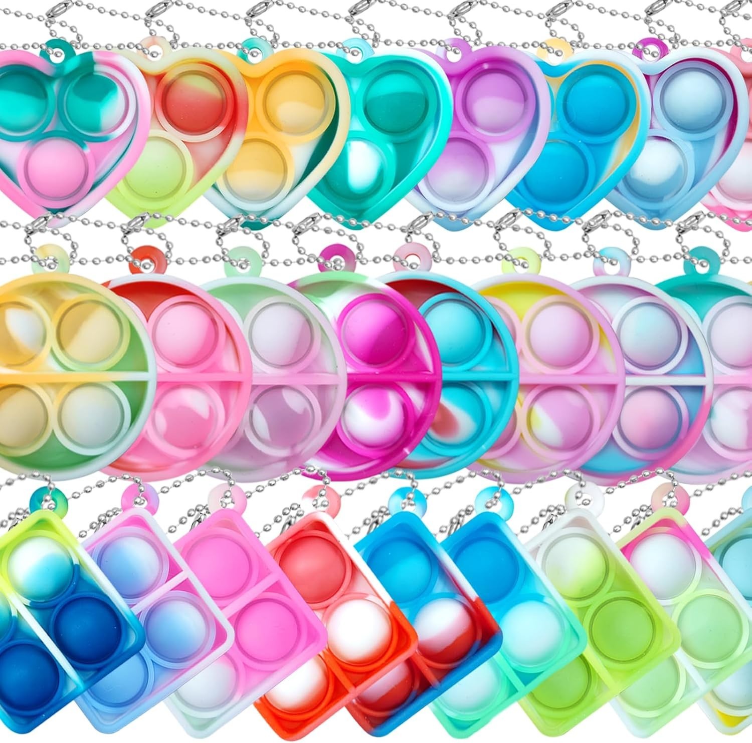 Pop Fidget Toys Bulk Its Party Favors for Kids 4-8 8-12 30 Pack Mini Pop