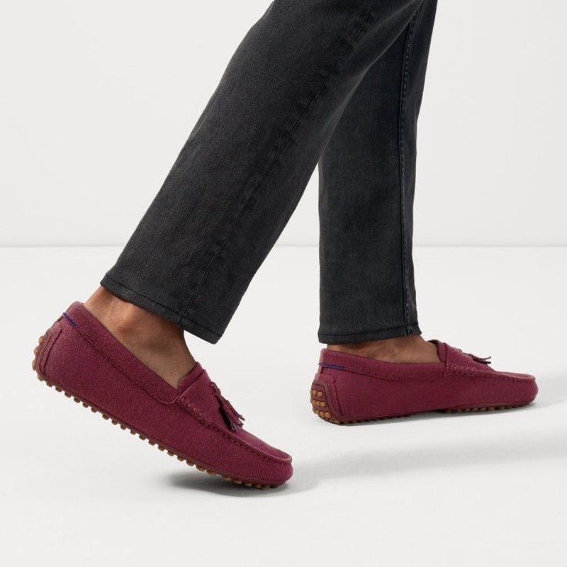 Rothy’s Merino Wool Tassel Driving Loafer in Merlot Men’s Size 11.5