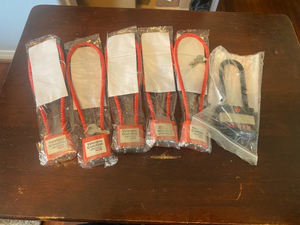 Lot of 5 Cable Safety Gun Locks Pistol Rifle Firearm w/ Keys & 1 Rugger Lock