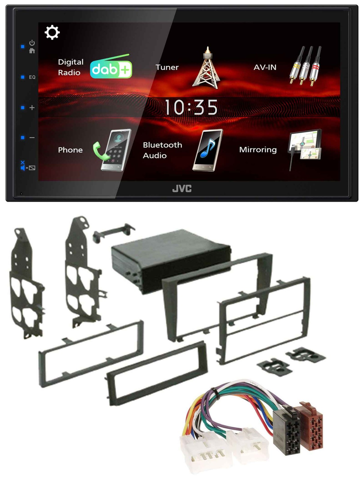 JVC USB Bluetooth MP3 DAB 2DIN Car Stereo for Lexus IS 300 (2001-2005)