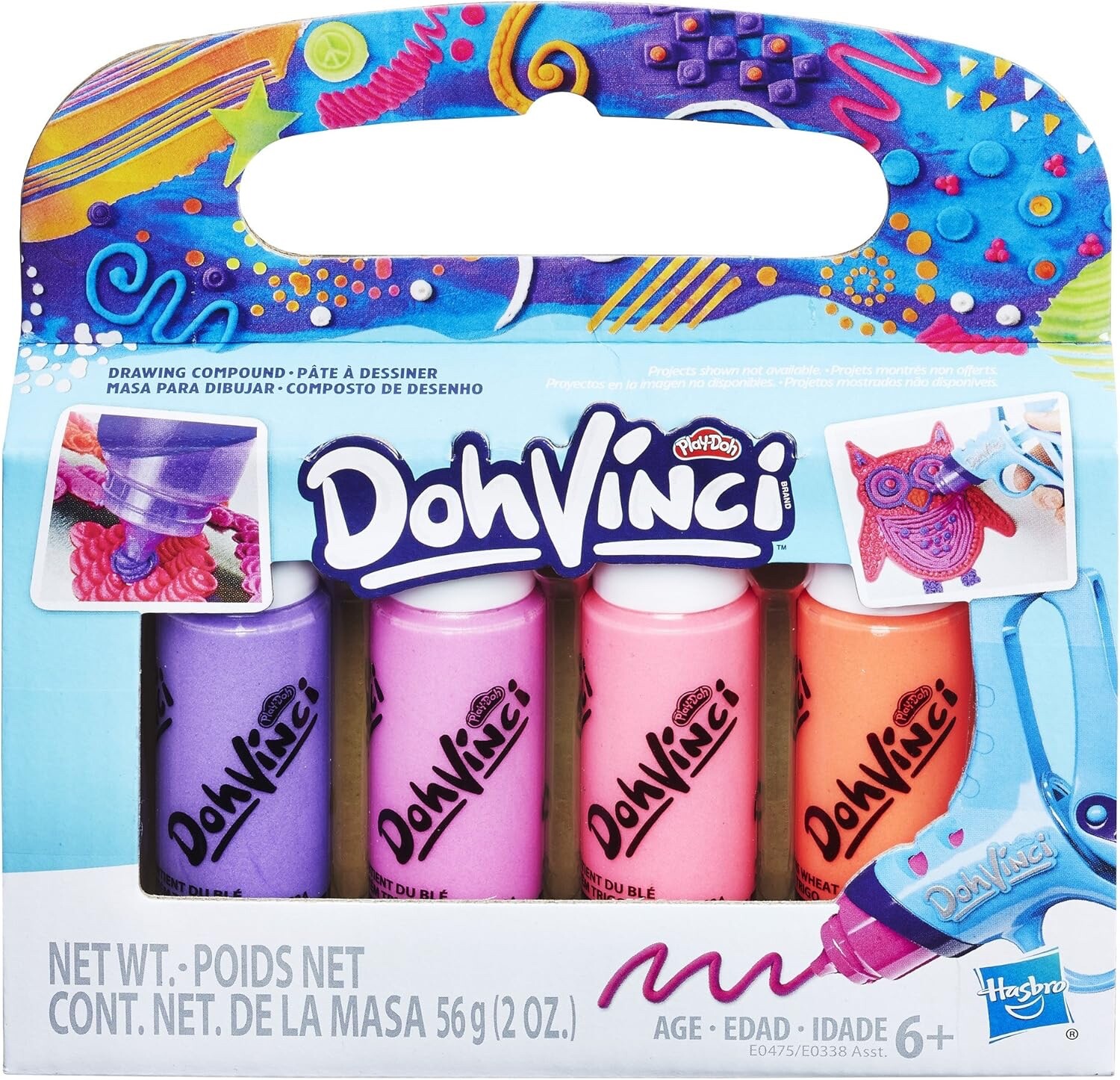 K567G Hasbro DohVinci 4 Pack Drawing Compound Berry Explosion Pink To Purple New