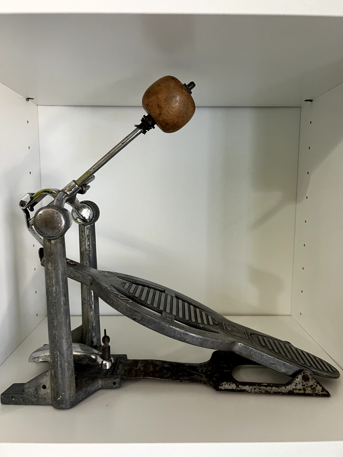 Ludwig Speed King Bass Drum Kick Pedal Vintage 70's Wooden Beater Original