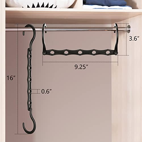 -Closet-Organizers-and-Storage, Space-Saving-Hangers | Magic 6 Pack Black