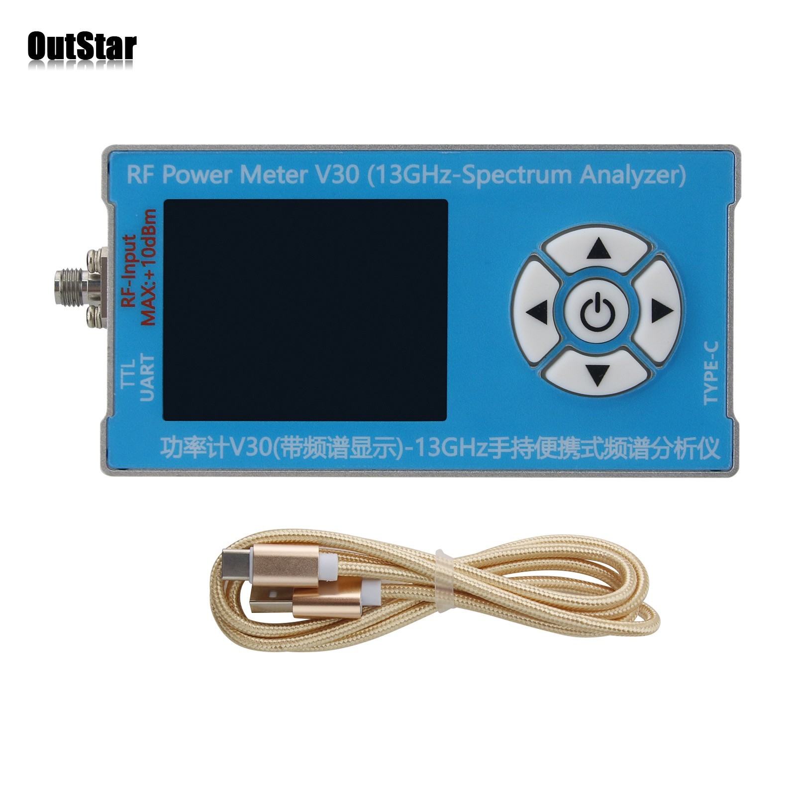 V30 5MHz-13GHz Spectrum Analyzer RF Power Meter USB Type-C Spectrum Display