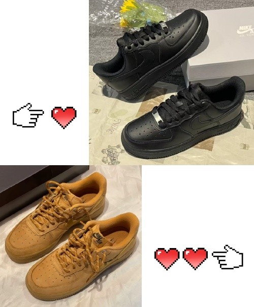 US Nike Air Force Triple Black/Brown Low Top Sneakers For Men