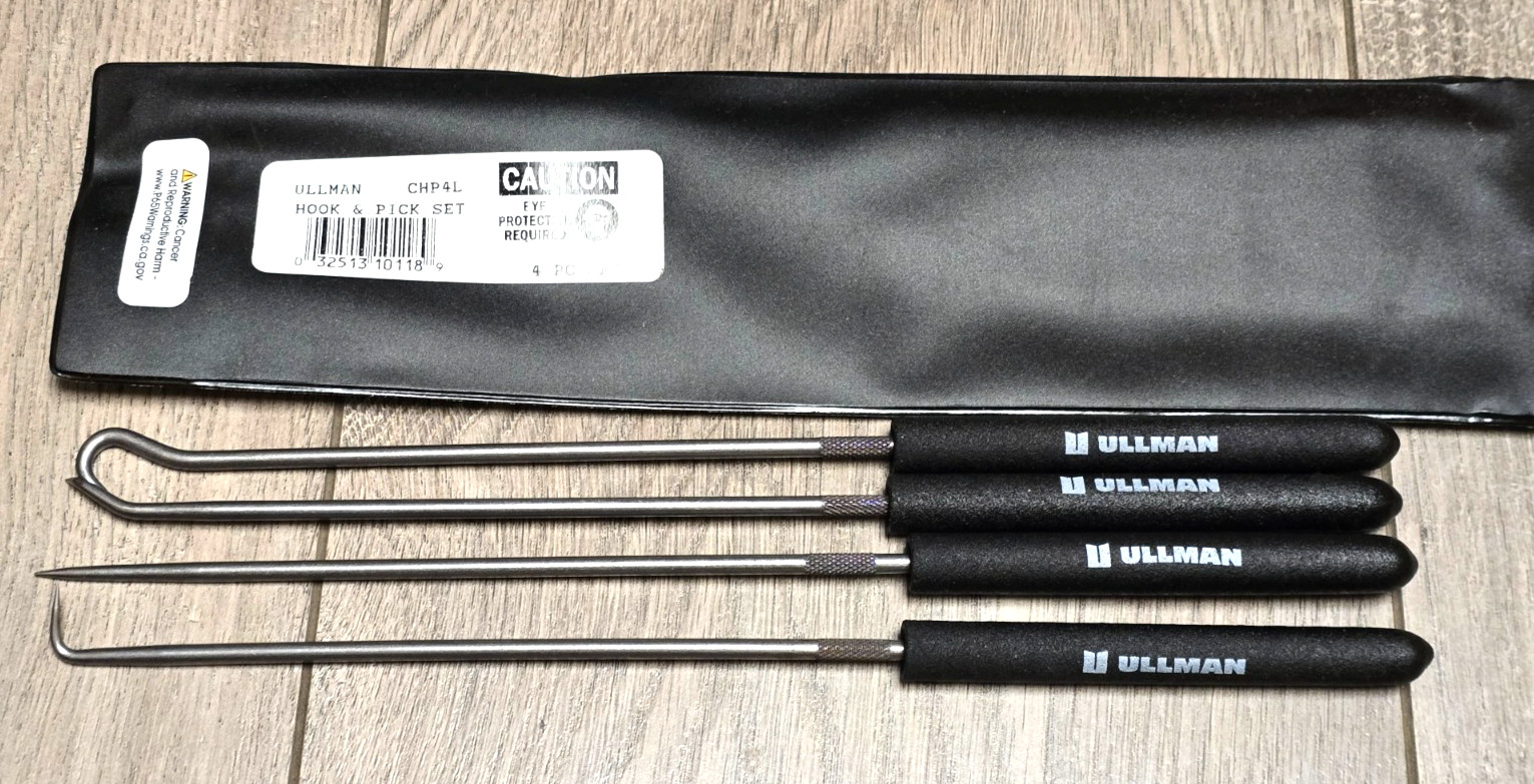 Ullman CHP4L, 4pc 9-3/4" Long Hook & Pick Tool Set