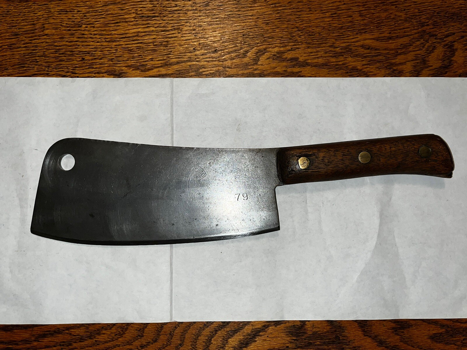 Vintage L. & I .J. White Buffalo NY 1837 No 9 Meat Cleaver Knife 79-9, 2lb 14 oz